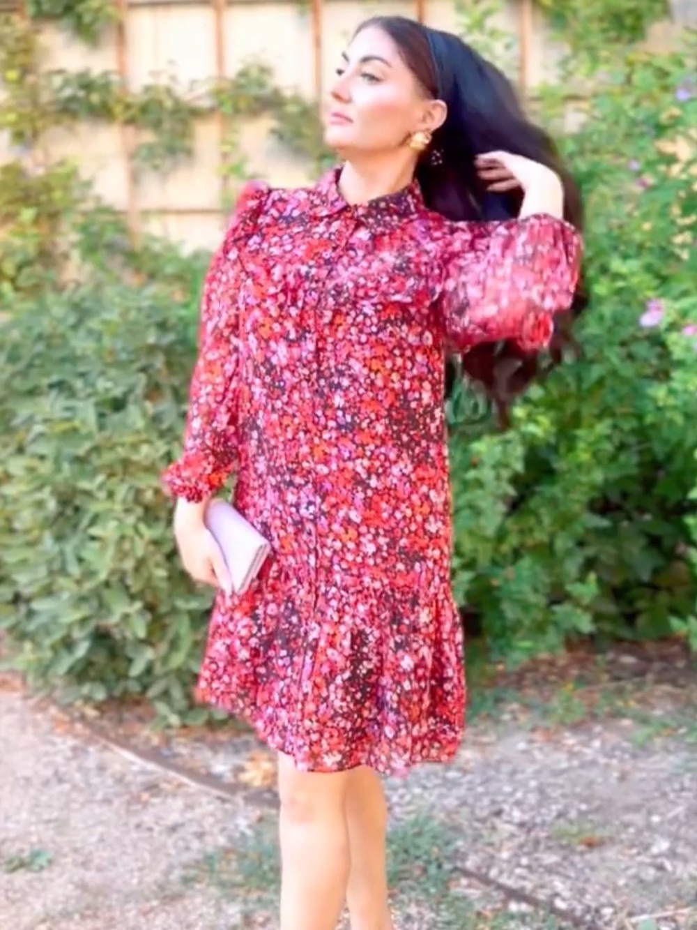 Julia Jordan floral chiffon summer dress - Picture 3 of 3